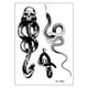 thumbnail image 1 of Pegatinas de tatuaje, tatuaje temporal para hombres, mujeres y adultos. Mamba, flor, marca, serpiente de la muerte. Pegatinas de tatuaje temporales., 1 of 3