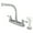 Chrome, variant on Kingston KB711AL Victorian Two-Handle 4-Hole 8" Centerset Kitchen Faucet with Side Sprayer in Polished Chrome