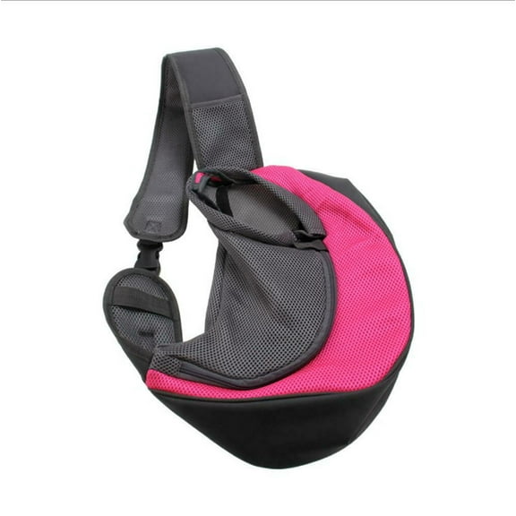 Microseven Pet Puppy Dog Cat Carrier Sling Hands-Free Travel Shoulder Travel Bag Backpack, Size Small, Pink