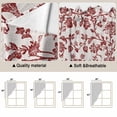 thumbnail image 3 of Farmhouse Red Kitchen Window Curtains, Swag Curtains Valance for Bedroom Living Room Bathroom, Vintage Flower Leaf Botanical Plant Rod Pocket Window Treatment Curtain Block Drapes 2 Panels 36"x45", 3 of 9