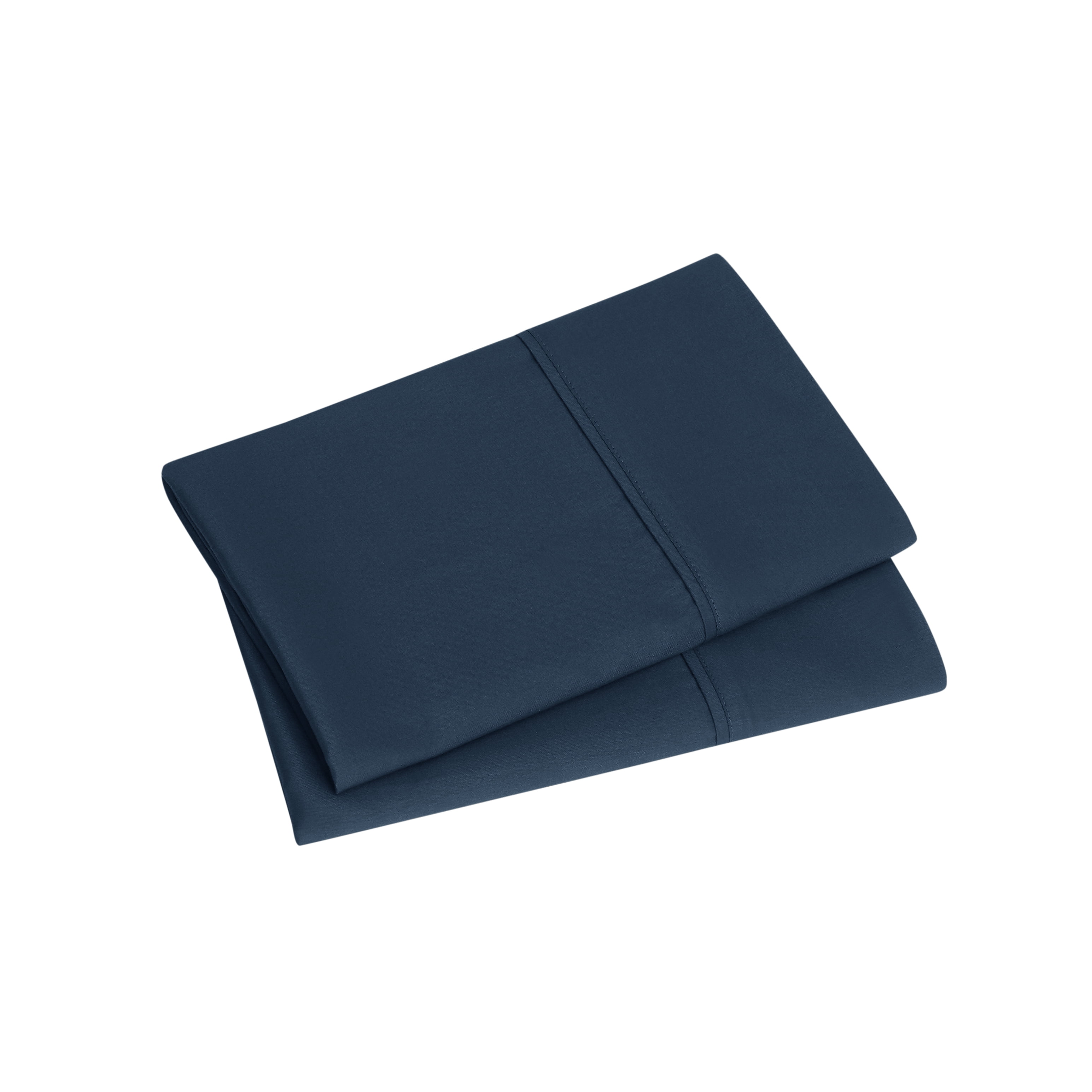 Mainstays Super Soft Brushed Microfiber Pillowcase Set, Navy Blue, Standard/Queen, 2 Piece