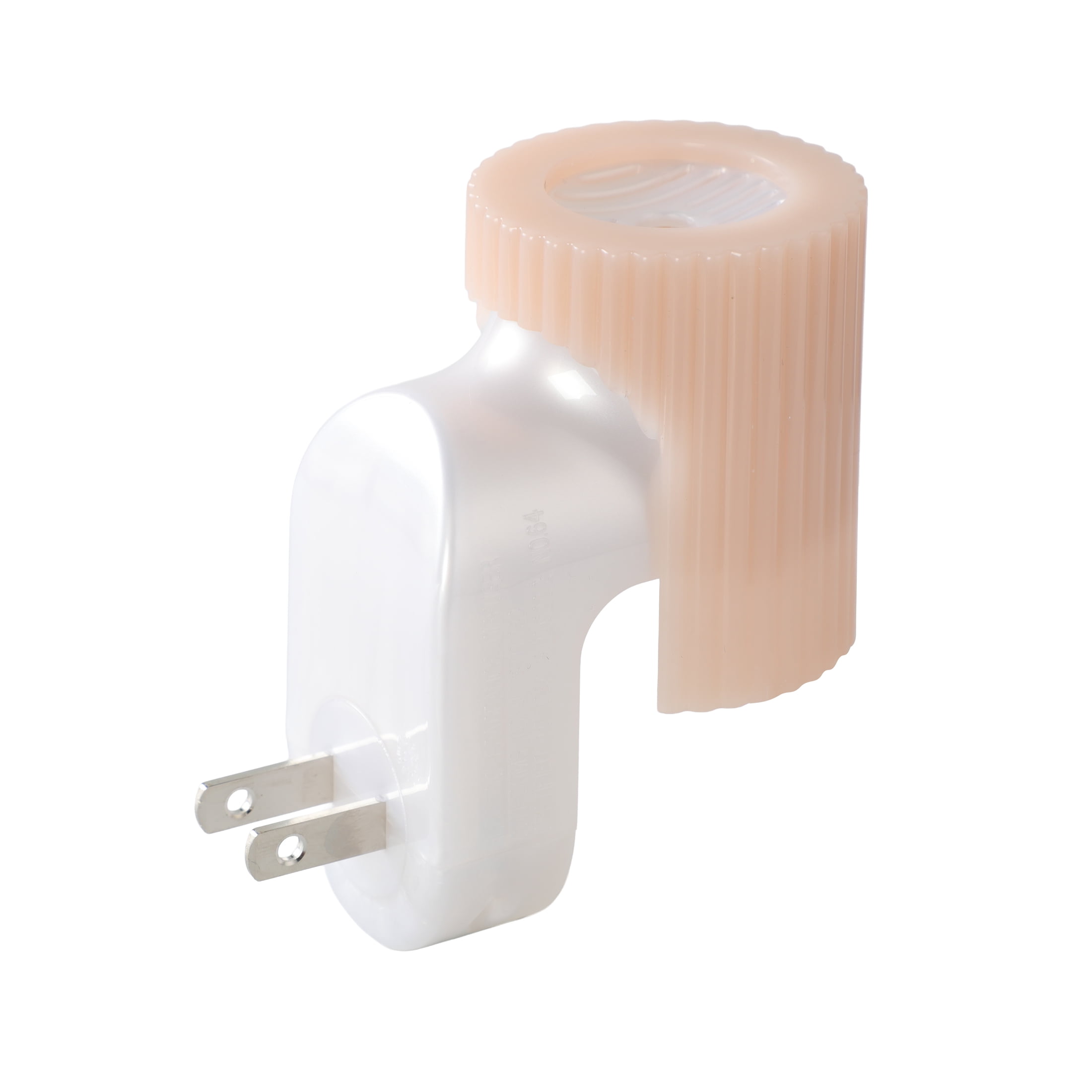Mainstays Aroma Accents LED Fragrance Plug-in, Ribbed Texture, Traditional Wax Warmers, Blush Pink