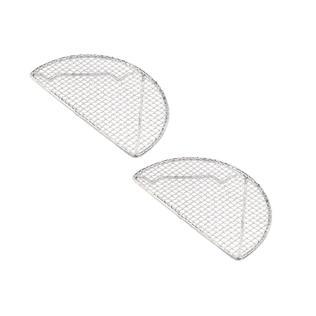 Oleegame 2PC Vegetable Peeler Stainless Steel Outdoor Home Cooking Stainless Steel Barbecue Rectangular Semicircular Multi Shape Multi Size Storage Barbecue Net