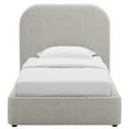 thumbnail image 5 of Platform Bed Frame, Twin Size, Grey Gray, Fabric, Bedroom, Modern Contemporary HB36797, 5 of 9