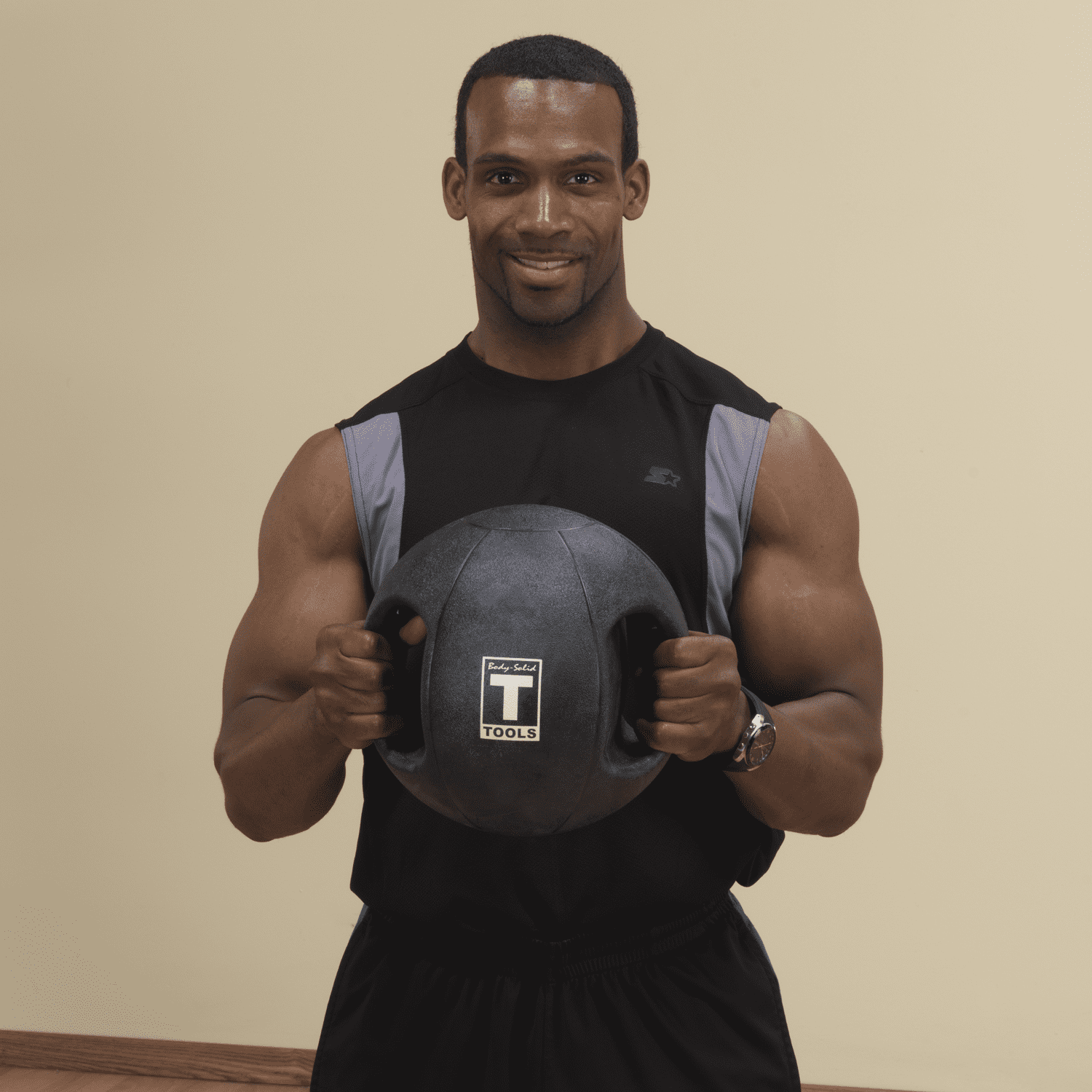 BSTDMB25 25lb BLack Dual Grip Medicine Ball