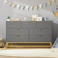 thumbnail image 6 of Studyset Dresser for Bedroom,53.5" Wide Dresser Organizer,7 Drawer with Golden Metal Handle and Legs,Modern Chest Organizer with Wide Storage,Chest of Drawers for Closet,Hallway,Living Room,Entryway, 6 of 7