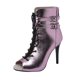 thumbnail image 1 of NECHOLOGY Botas Mujer Adulto Femenino Zapatos Botines mujer Moda Spicy Girl Tobillo bajo Ribete Punta redonda Tobillo Botas de cuero Zapatos casuales y de mujer Ocio (Pink, 9.5), 1 of 5