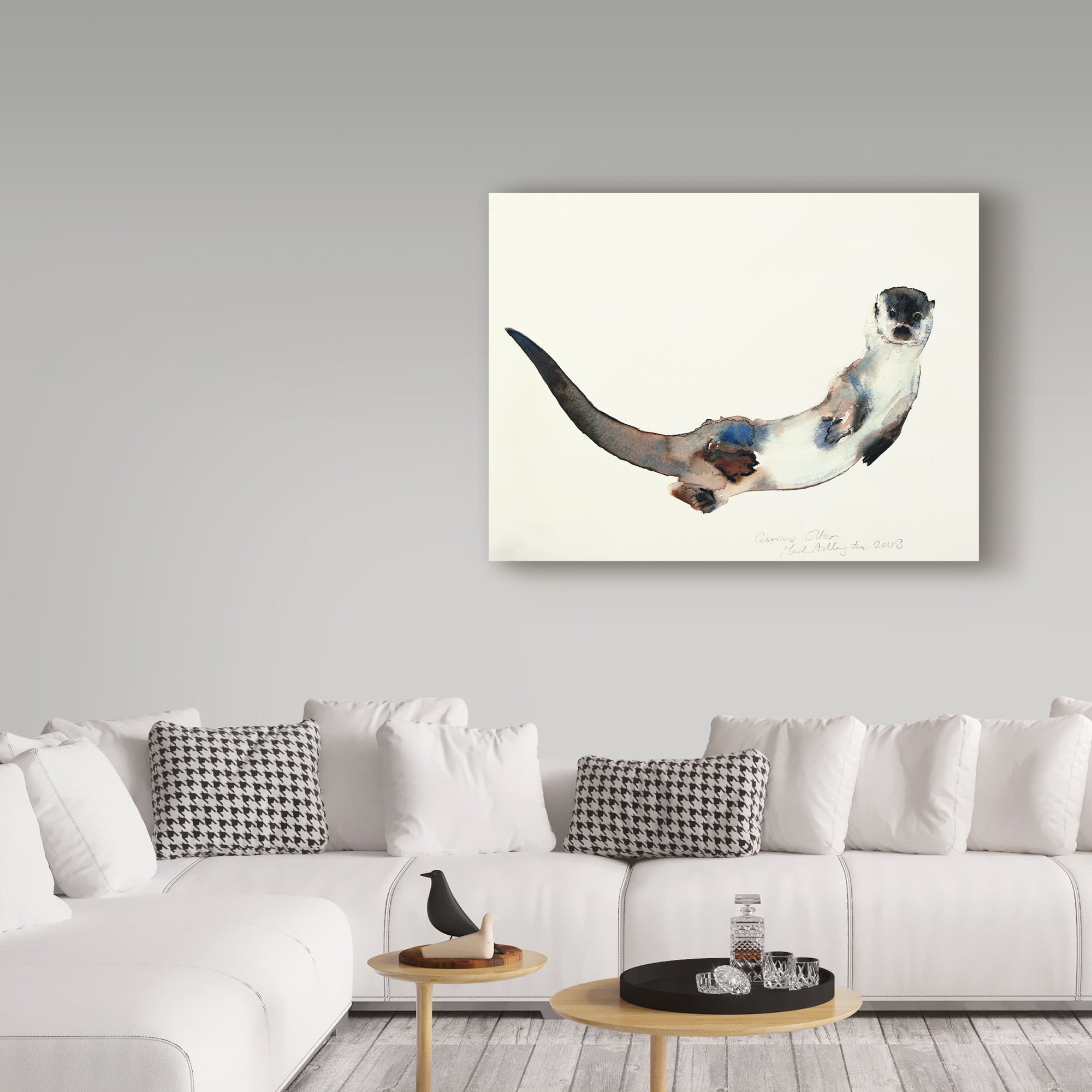 Trademark Fine Art 'Curious Otter' Canvas Art by Mark Adlington