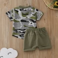 thumbnail image 3 of Toddler Boys 2Pc Outfits Camouflage Short Sleeved Tee Shirt Shorts Set Sports Tracksuit, 3 of 7