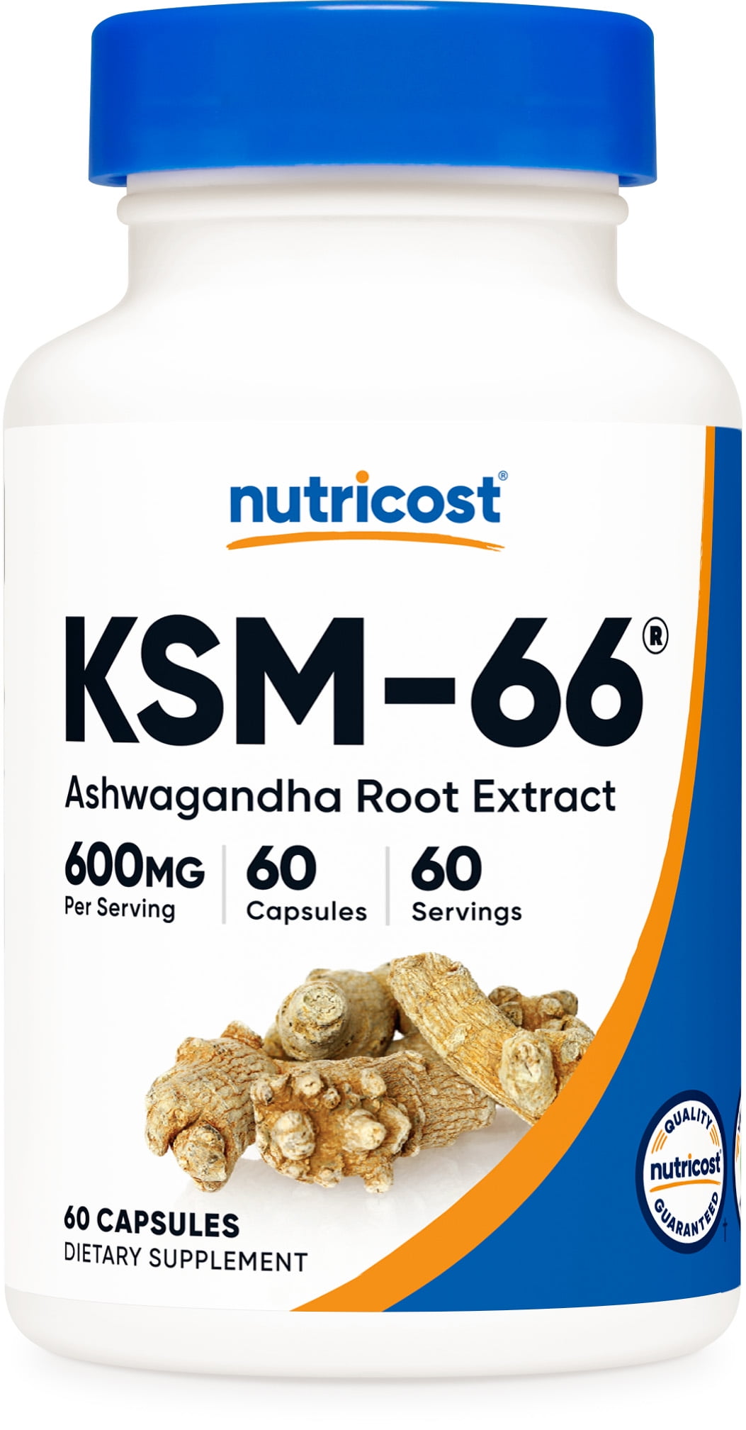 Nutricost KSM-66 Ashwagandha Root Extract 600mg 60 Vegetarian Caps 
