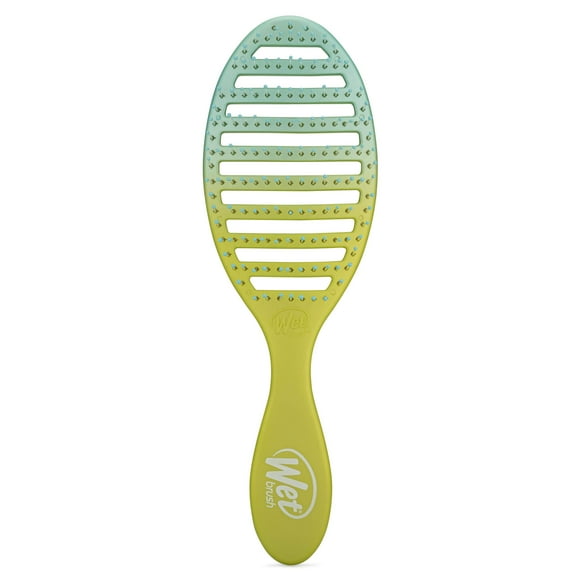 Wet Brush Speed Dry Hair Brush Green/Blue (Feel Good Ombre) - Vented Design & Soft HeatFlex Bristles Are Blow Dry Safe - Ergonomic Handle Manages Tangles - Pain-Free Hair Accessories