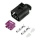 thumbnail image 1 of Juego de conector de bocina eléctrica impermeable para Volkswagen Golf Mk4 Mk5 2006-2012 negro, 1 of 1