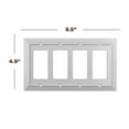 thumbnail image 5 of SleekLighting Pack of 2 Wall Plate Outlet Switch Covers | Classic White Architecture Wall plates| Variety of Styles: Rocker / Receptacle / Toggle / & Combo | Size: 4 Gang Decorator, 5 of 5