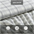 thumbnail image 3 of Eddie Bauer 216279 Beacon Hill Flannel Sheet Set, Twin, Gray, 3 of 7
