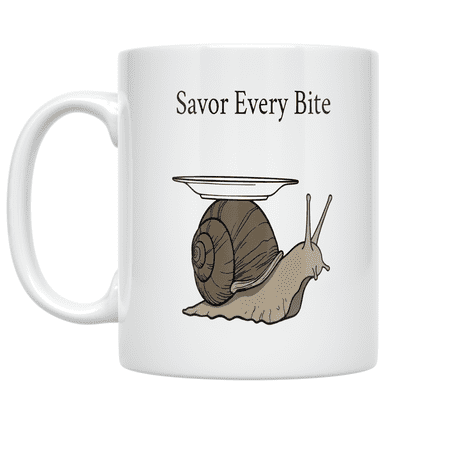Savor Every Bite Mindful Eating - Wellness Enthusiast - 11 oz Ceramic Coffee Mug