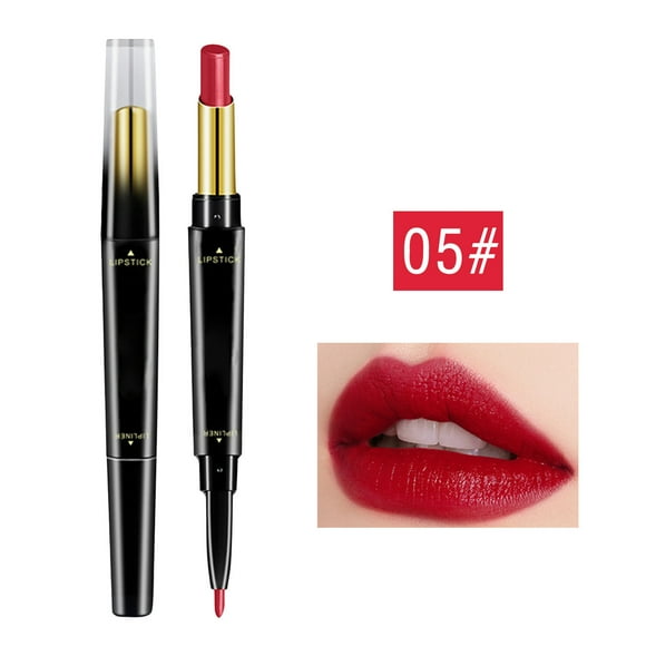 SIfdSeng Lip Butter 2 in 1 Lipstick Lip Liner Lip Liner and Lipstick Combo Long Lasting 24 Hour Lipgloss Lipstick and Lip Pencil Liners Makeup Set for Girls Women Korean Lip Stain
