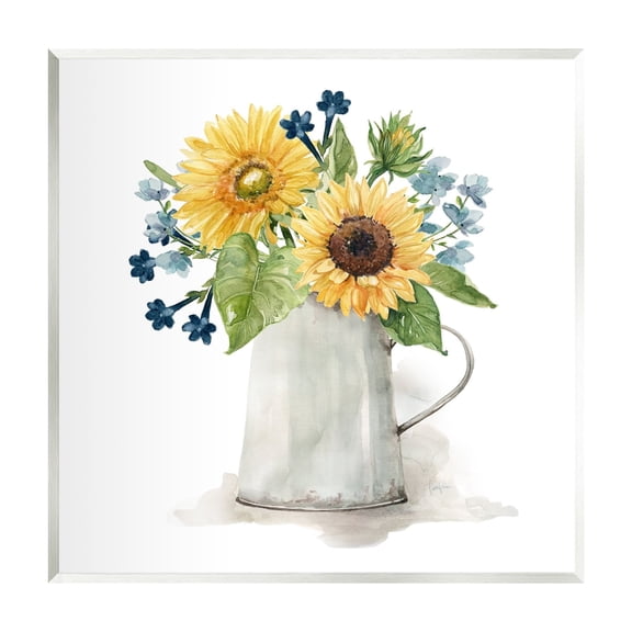 Stupell Industries Vivid Summer Blooms Rustic Country Jug Vase Graphic Art Unframed Art Print Wall Art, Design by Livi Finn