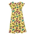 thumbnail image 4 of Robes Décontractées pour Grandes Filles, Fête, Manches Volantées, Imprimé Coloré, Robe à Étages, Vêtements pour Enfants à Taille Extensible, Taille 14-15T, 4 of 6