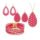 thumbnail image 3 of Conjunto de joyas para mujer de San Valentín, collar, pendientes, pulsera multicapa Rojo, 3 of 9