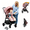 Pink, variant on Baby Stroller Lightweight Baby Pushchair & Pram Foldable Stroller for Newborns to Toddlers with PU Handle Unisex,Black