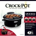 CrockPot 6qt. HingedLid Oval Slow Cooker, Black