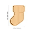 thumbnail image 3 of Meggemo Wooden Fruit Tray Christmas Decorative ServInchg Platter Durable Natural Wood Holiday Home Use for Snacks Fruits GatherInchgs, 3 of 6