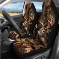thumbnail image 5 of XYZCANDO Deer Camo Forest 14 Pack Car Seat Covers Full Set Steering Wheel Cover Center Console Pad Seat Belt Pads Headrest Covers Cup Coasters for Most Cars SUVs Sedans, 5 of 7