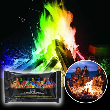 

Fire Changing Color Packets for Campfires Fire Pits and Outdoor Wood Fireplaces Longer Lasting Burn Time Safe and Non-Toxic