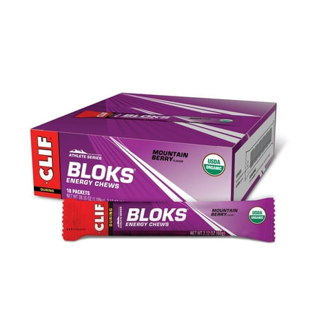 Clif Bloks Energy Chews Mountain Berry -- 18 Packets