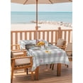 thumbnail image 2 of Outdoor Tablecloth with Umbrella Hole for Patio/Picnic/Party/Camping, Grey Plaid Groundhog Waterproof Table Cloth Rectangle Table Cover Washable, Spring Floral Butterfly Botanical (52"x 70"), 2 of 8