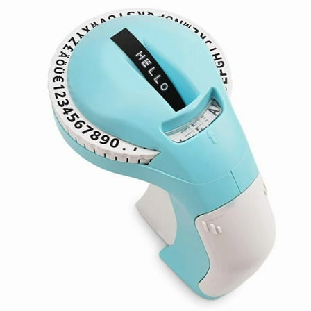 B90 Label Printer 3D Embossing Portable Manual Label Maker Labeling Machine 9mm,1 * Label Printer,Blue