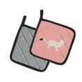 thumbnail image 2 of Caroline's Treasures Stoat Short-tailed Weasel Pink Check Pair of Pot Holders, 2 of 3