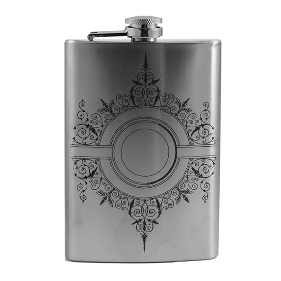 8oz Decorative Design Flask L1