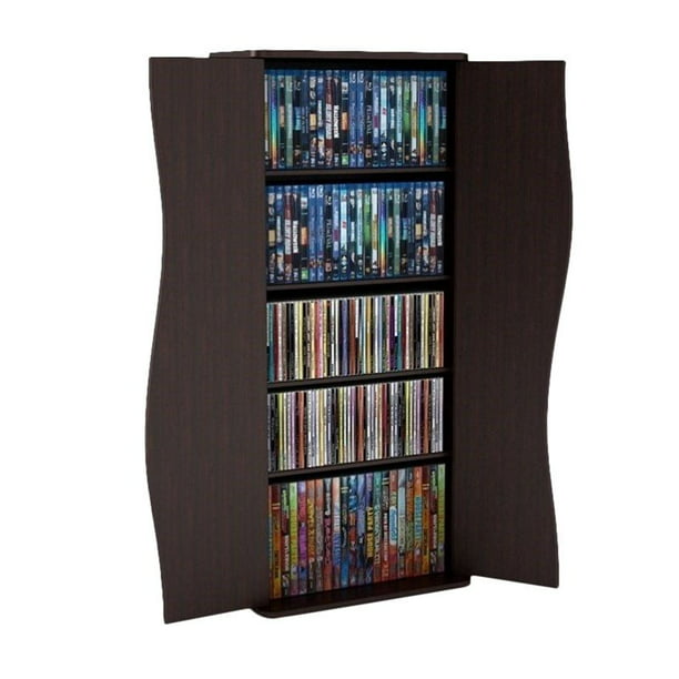 Media Storage Shelf Cabinet 198 Cds, Dvd Bookcase Storage Unit