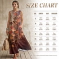 thumbnail image 7 of Xoenoiee Maple Leaves Print Summer Dresses for Women Flowy Casual Sleeveless Maxi Dress Cotton Linen Crewneck Long Dress Beach Vacation Sundresses with Pockets, 2XL, 7 of 7