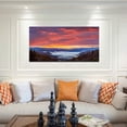 thumbnail image 3 of Smoky Mountain Wall Art Sunrise Over Blue Ridge Mountains Scenic Painting Gallery Wrapped Canvas Art Ready to Hang, 3 of 6
