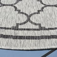 thumbnail image 5 of SAFAVIEH Courtyard Claudia Geometric Indoor/Outdoor Area Rug, Light Grey/Black, 6'7" x 6'7" Round, 5 of 6