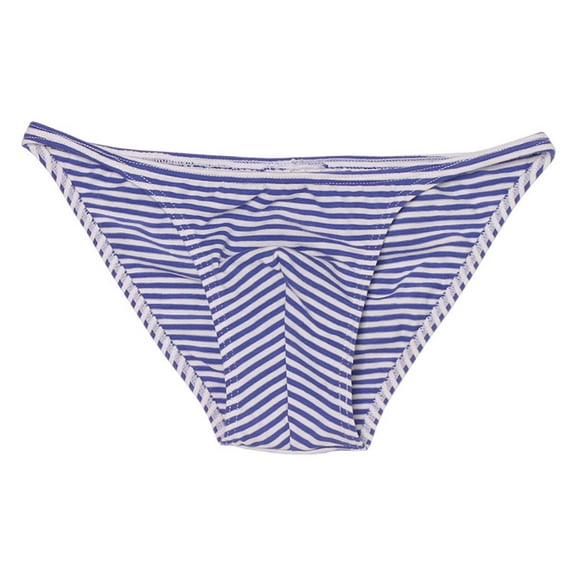 Mens Striped Bikini Briefs Summer Fashion Stretch Sexy Breathable Underpants Casual Comfy Soft Lightweight Underwear