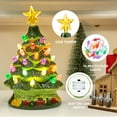 thumbnail image 3 of Joyfy 2 Pcs 7" Small Ceramic Christmas Tree,Prelit Ceramic Christmas Tree with Lights and Top Star,Table Top Christmas Tree Decorations,Holiday Tree, 3 of 8