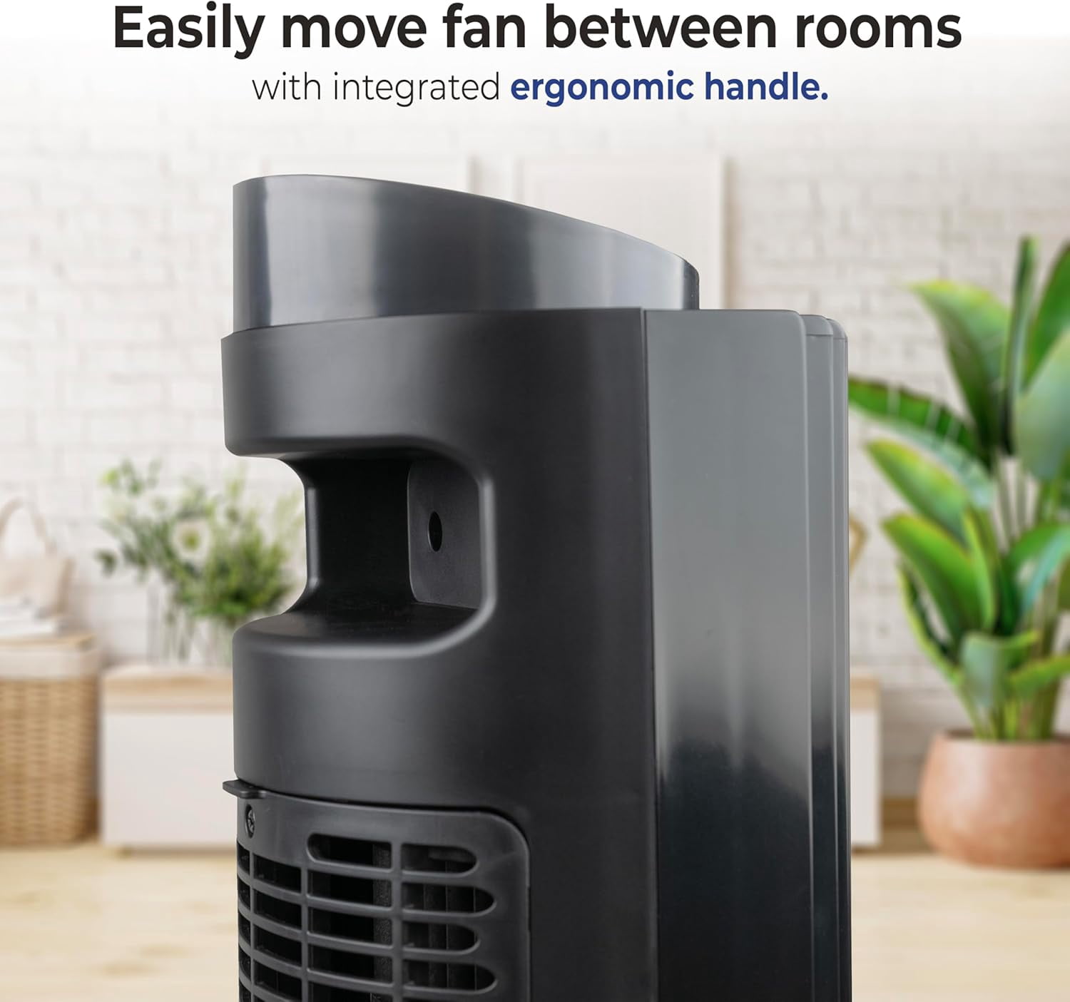 Comfort Zone 42 in. Tower Fan, Remote, 5 Speed, Timer, Wi-Fi
