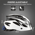 thumbnail image 4 of Casco De Bicicleta Adulto Ciclismo Casco+gafas+mascara+bolso  58-63 cm Belug, Blanco, 4 of 5