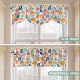 thumbnail image 5 of Colorful Shell Tie Up Valance Curtains for Windows, Kitchen Curtains Window Treatments, Beige Burlap Summer Beach Coastal Short Window Shades Valances for Bedroom Bathroom Cafe 54"x18", 5 of 8