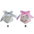 thumbnail image 4 of Ounissouiy Caja de dulces con lazo de 50 Uds., cajas de recuerdo de boda, bolsas de regalo, suministros octogonales portátiles para invitados, Kits de decoración para fiestas Gris, 4 of 6