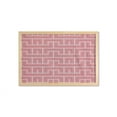 thumbnail image 1 of Geometric Wall Art with Frame, Bohemian Style Abstract Diagonal Stripes in Geometric Mosaic Influences, Printed Fabric Poster for Bathroom Living Room, 35" x 23", Dark Pink and White, by Ambesonne, 1 of 2