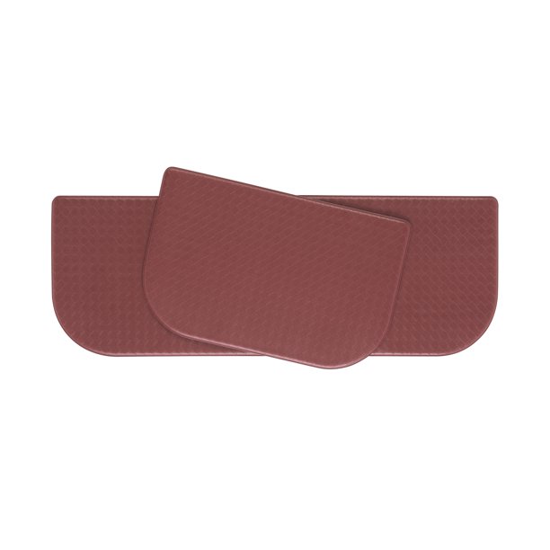 AntiFatigue Kitchen Mat Set, Red, Playa Basketweave Wedge by Chef Gear