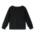 thumbnail image 2 of Generic Girls Sweatshirt Crewneck Oversized Cute Trendy Long Sleeve Shirts School Youth Teen Clothes Sweatshirts for Girls Crew Neck Cute Pullover Relaxed Fit Tops(5-6 Years,Black), 2 of 2