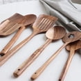 thumbnail image 1 of Non-Stick Fish Steak Long Handle Stirring Spoon Wooden Colander Kitchen Utensil Frying Pan Tools?1pc?(8), 1 of 7