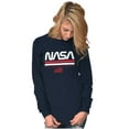 thumbnail image 4 of NASA Retro Worm Logo American Flag Long Sleeve TShirt Men Women Brisco Brands M, 4 of 6