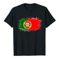 thumbnail image 4 of Portugal Women's Fan T Shirt Colorful Flag Art Print Casual Short Sleeve Top Comfortable Breathable Lightweight Tee For Ladies, 4 of 4