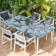 thumbnail image 2 of Teal Blue Starfish Table Cloths for 5 Foot Rectangle Tables, Coastal Ocean Summer Sea Nautical Patio Waterproof Elastic Fitted Tablecloths, Washable Rectangular Table Cover for Camping, 2 of 8